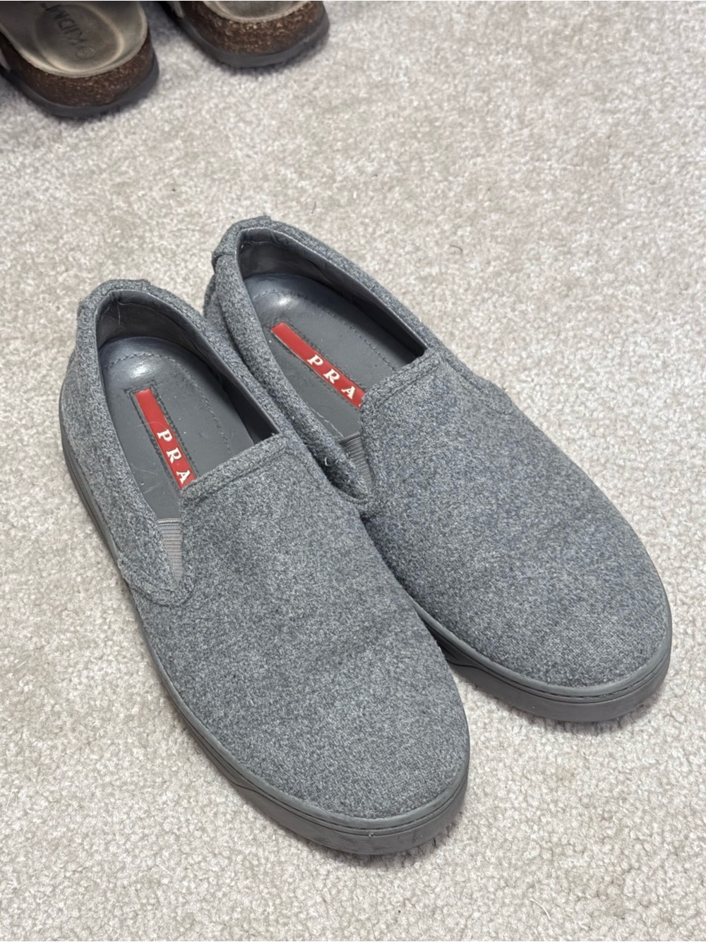 Prada Ardesia Wool Slip On Sneakers Size 5.5-6/36 - Picture 7 of 10